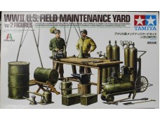 田宮 TAMIYA WWII U.S. Field Maintenance Yard (w/2 Figures) 1/35 NO.25106